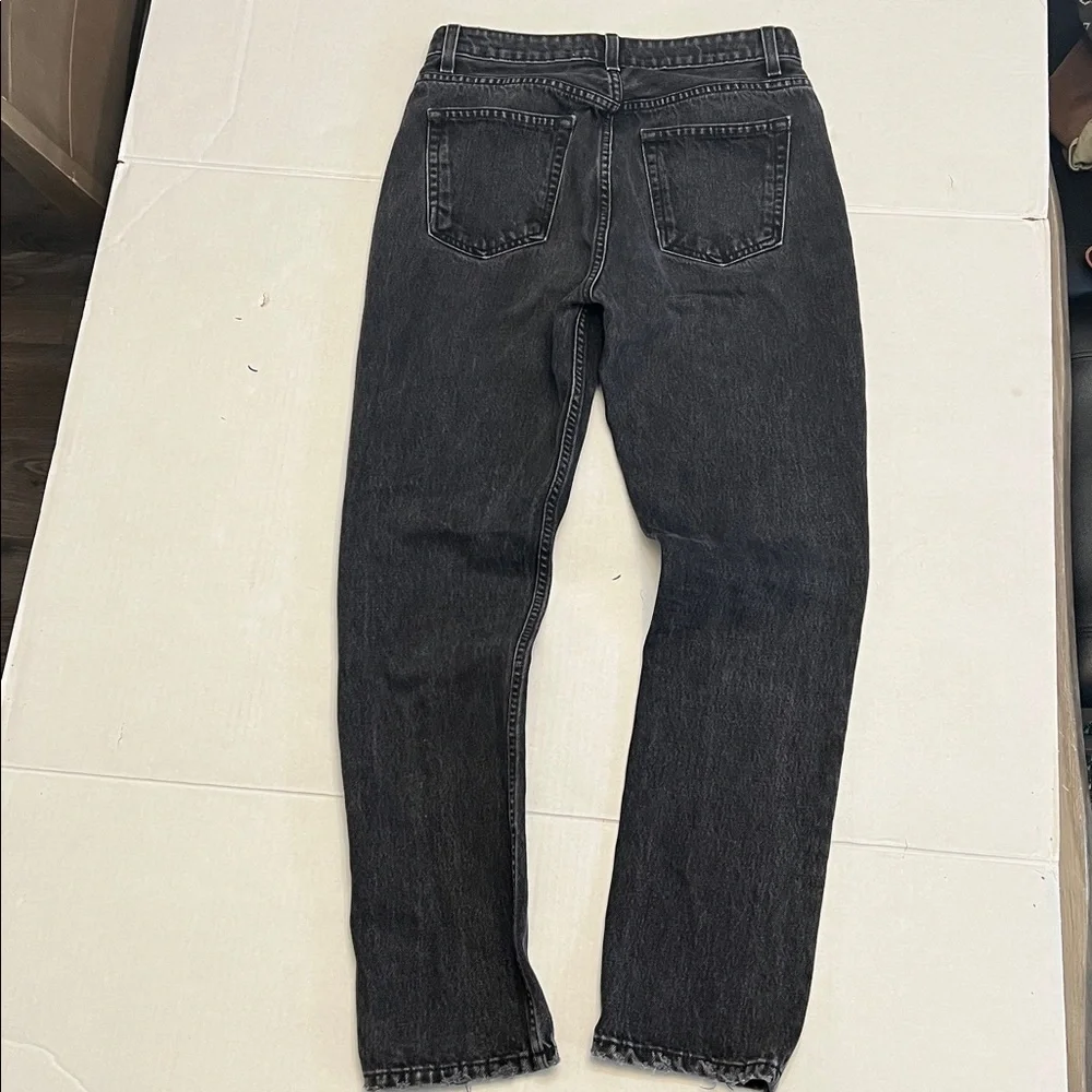 REFORMATION JULIA HIGH RISE CIGARETTE JEANS BLACK SIZE 28